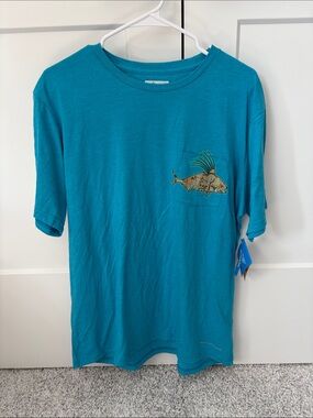 Men’s Teal Fish Pocket Tee